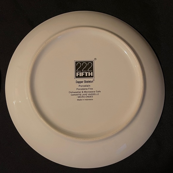 Set of (2) Classy Mr. & Mrs. Skeleton Halloween Plates - Picture 12 of 12